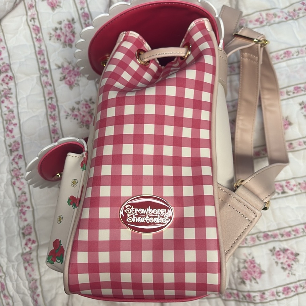 Strawberry shortcake Gingham backpack lounge fly - Picture 6 of 9
